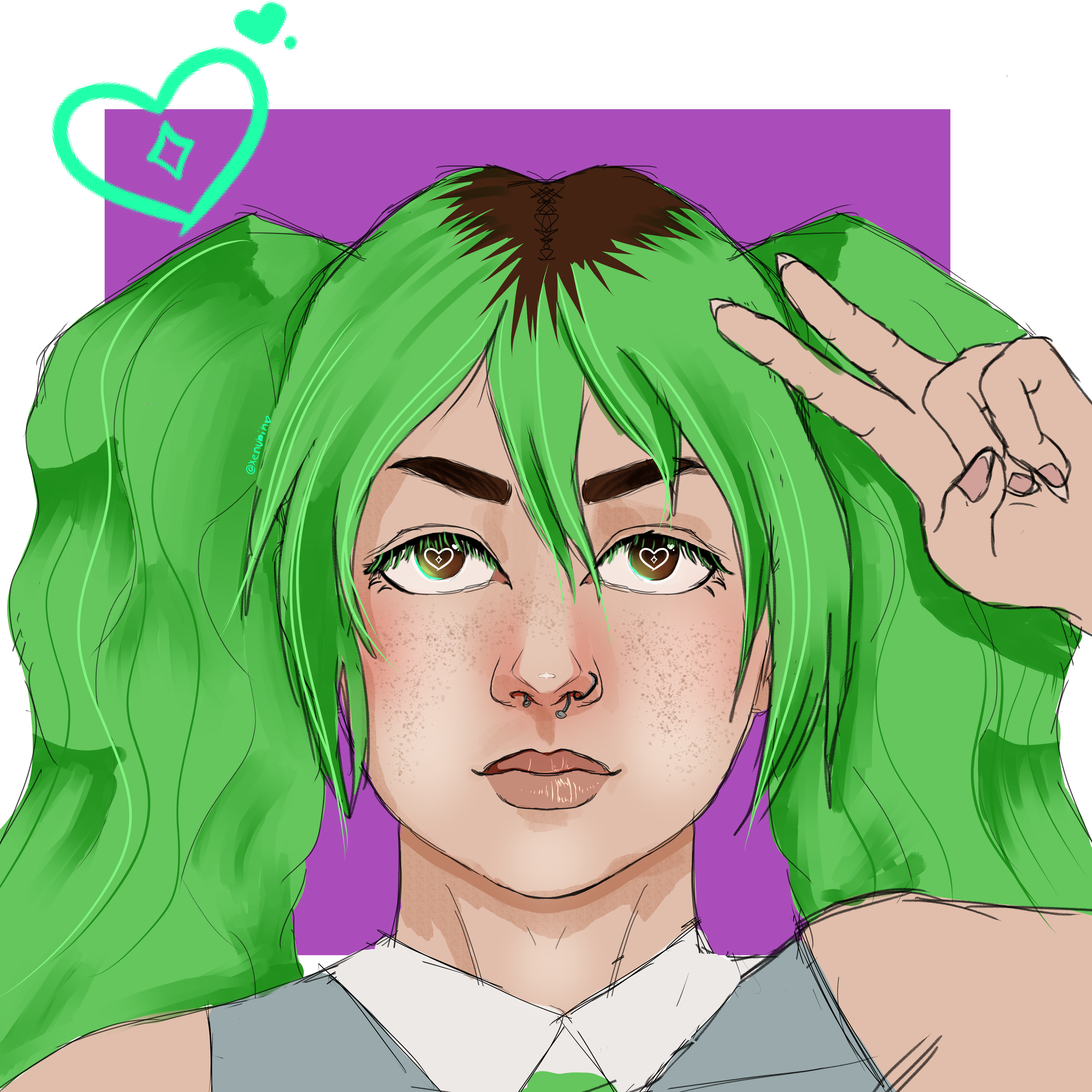 A digital portrait sketch