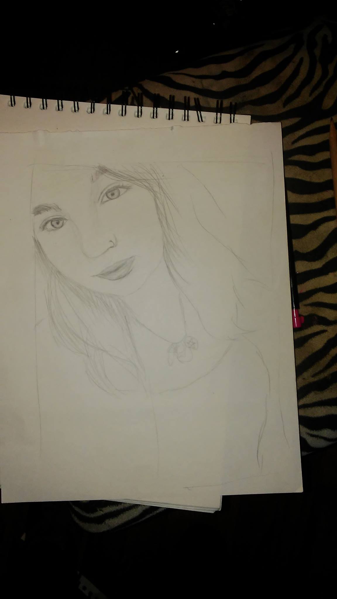 simple portrait sketch of a woman