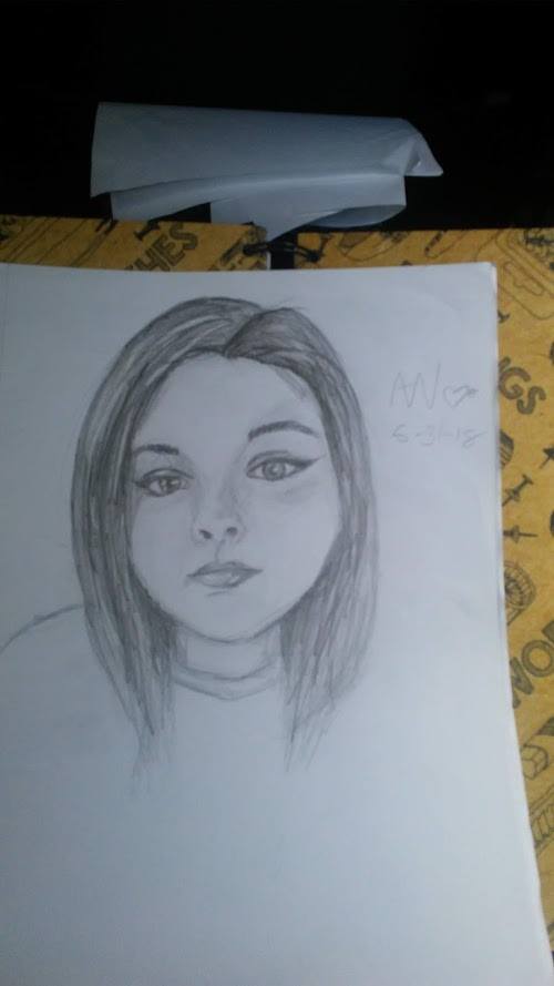 simple portrait sketch of a woman