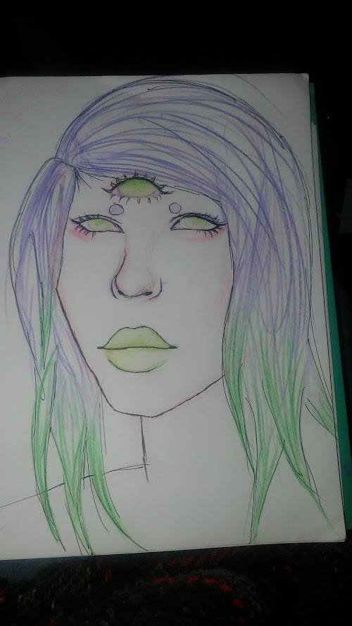 simple portrait sketch of a woman