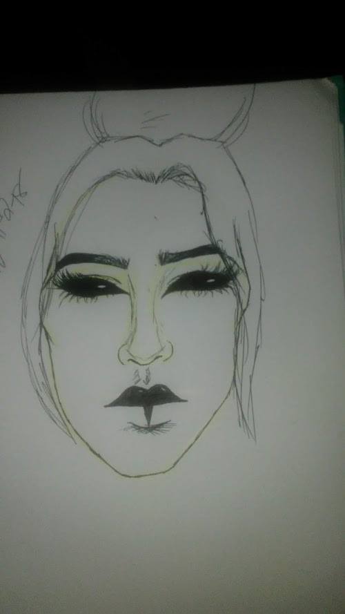 simple portrait sketch of a woman