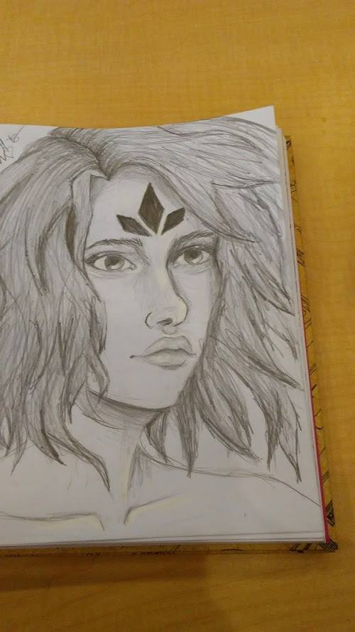 simple portrait sketch of a woman