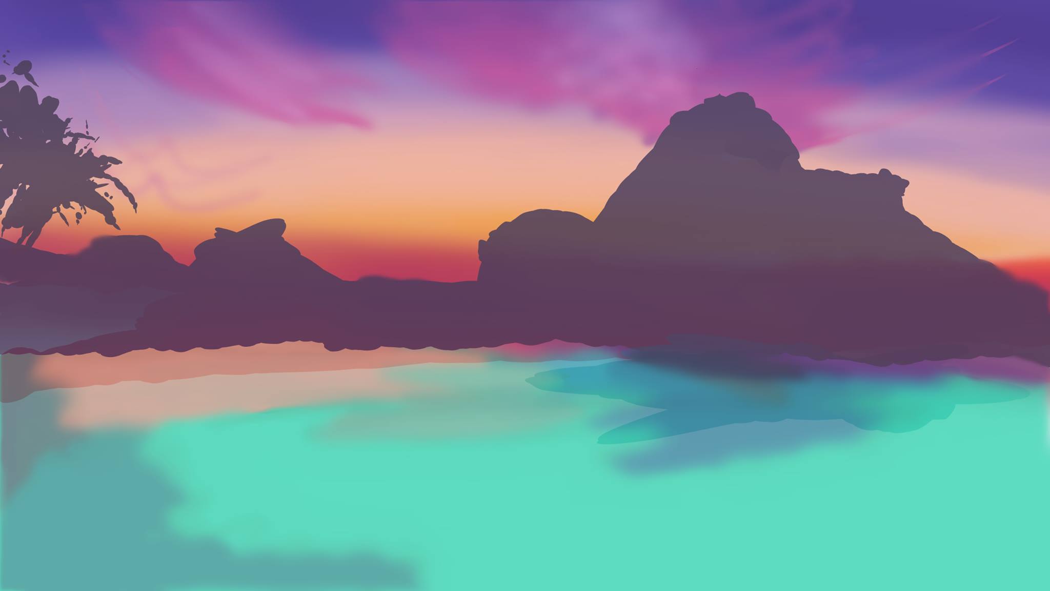 A digital portrait of a girl with flowers over her mouth and thorny vines.