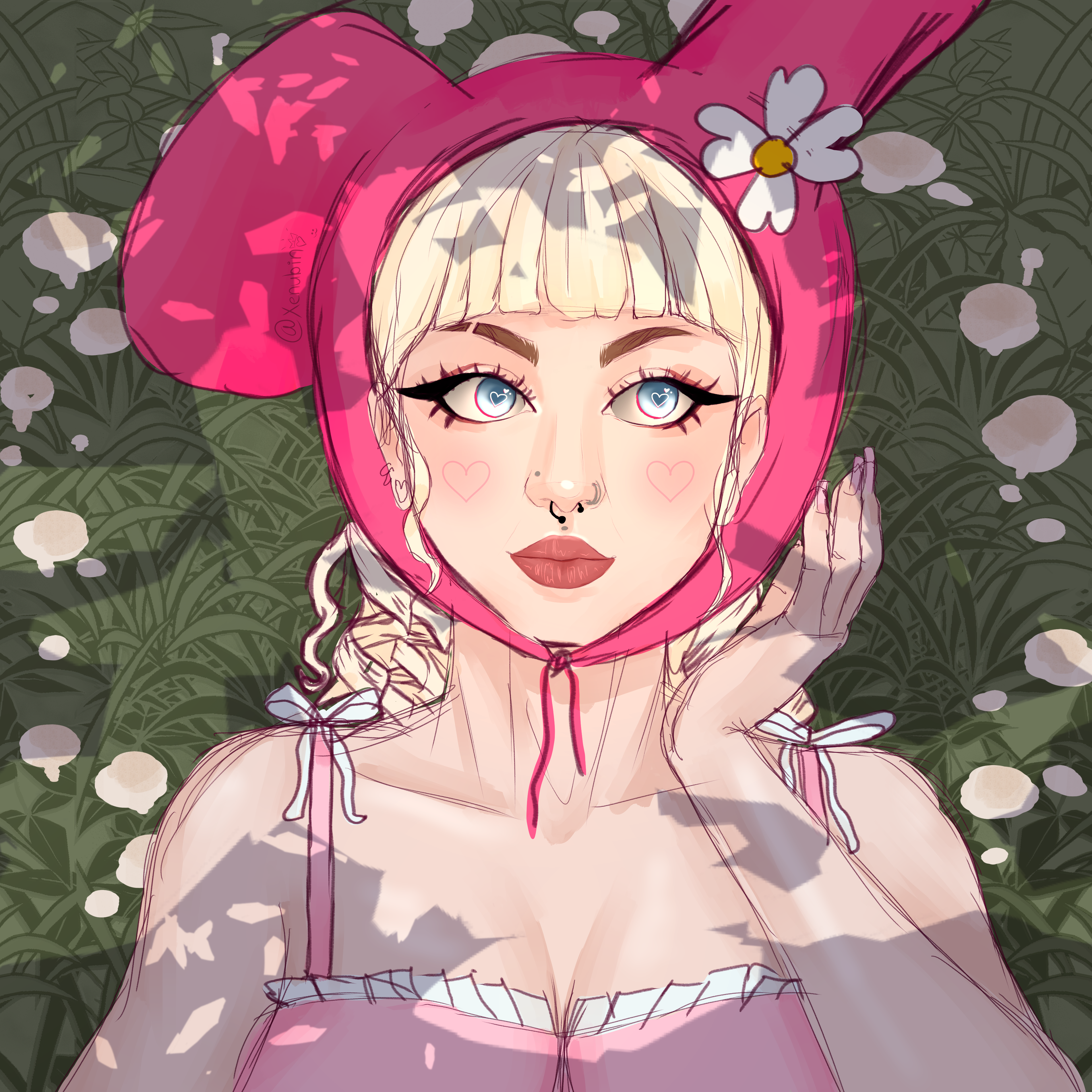 A digital portrait sketch