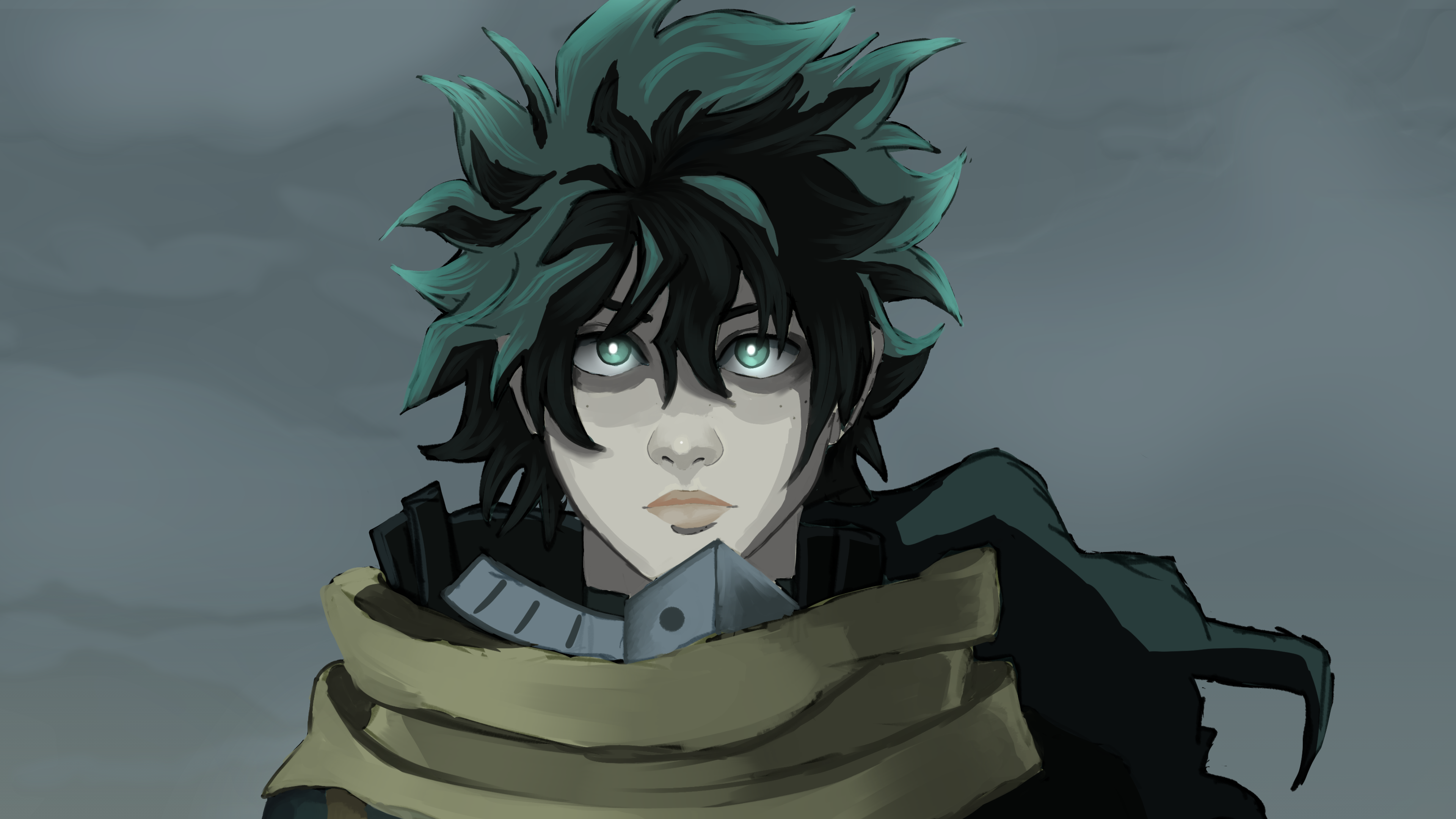 A digital art redraw of a frame from My Hero Academia