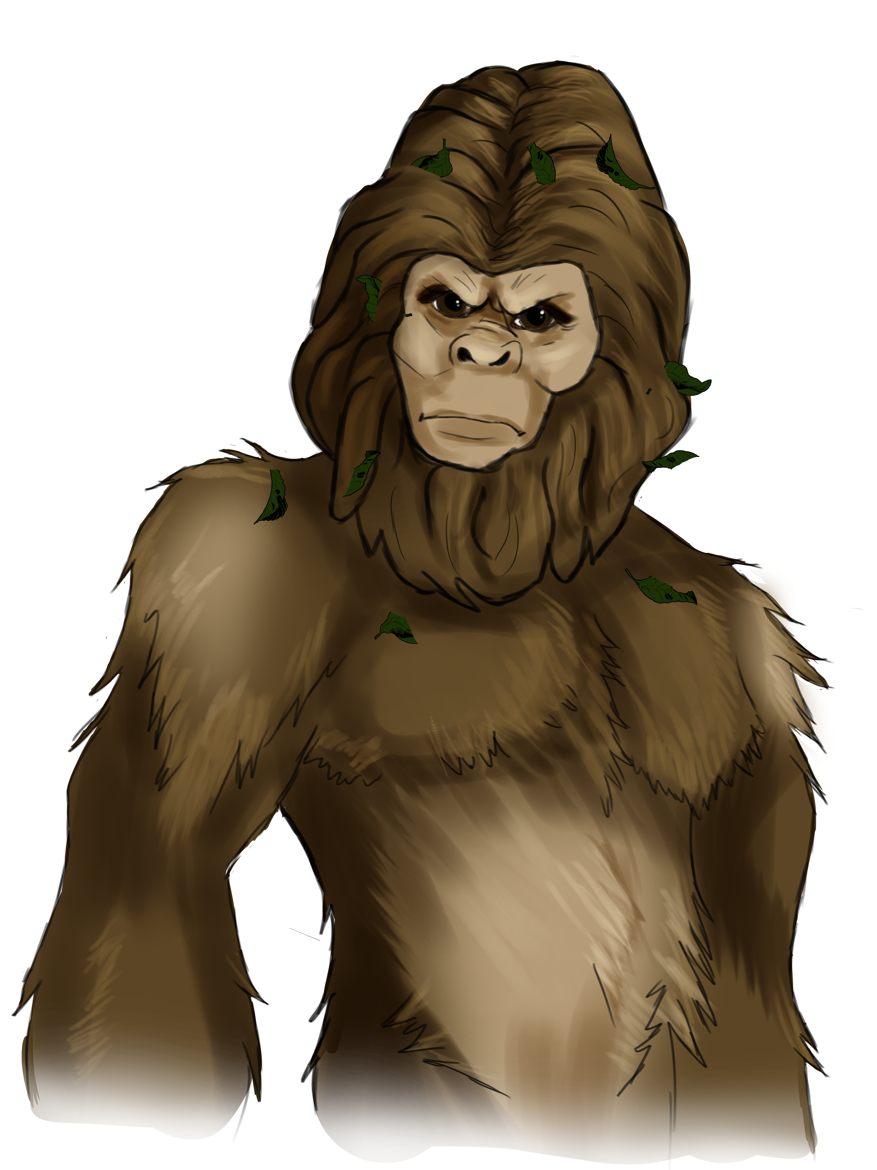 Digital art portrait of a man in a cap with a baseball bat.