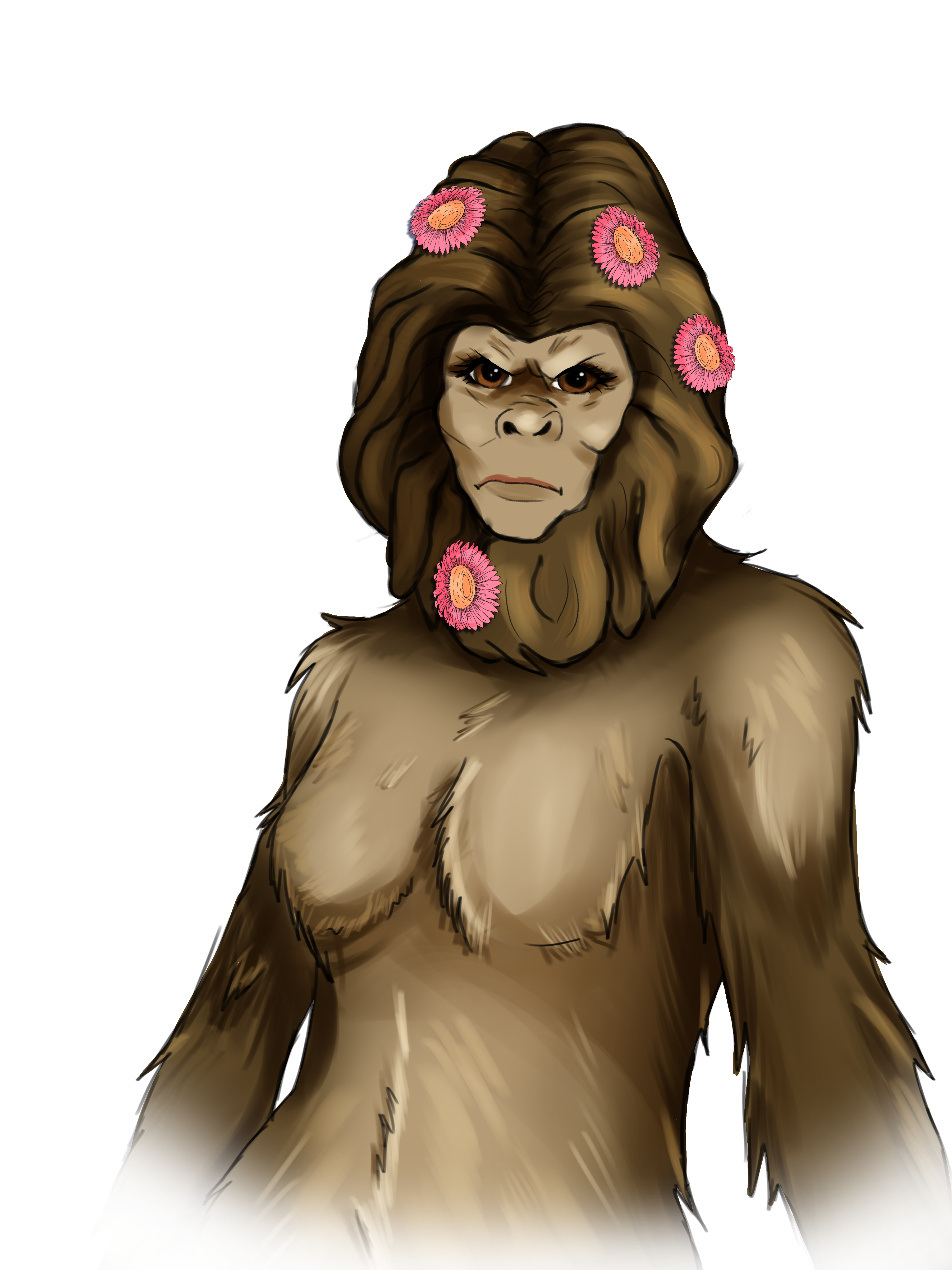 Digital art portrait of a man in a cap with a baseball bat.